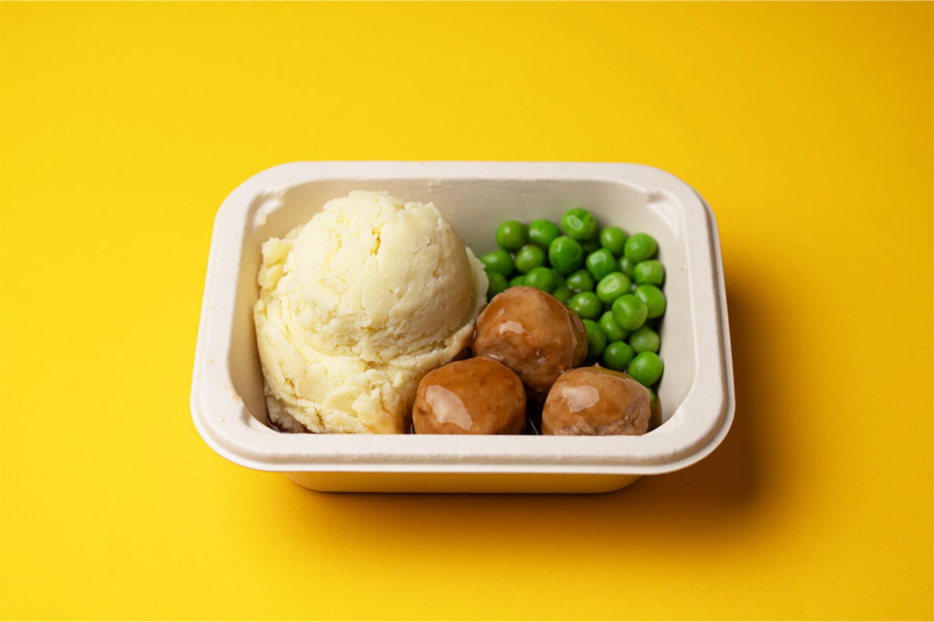 Meatballs with Mash and Veg